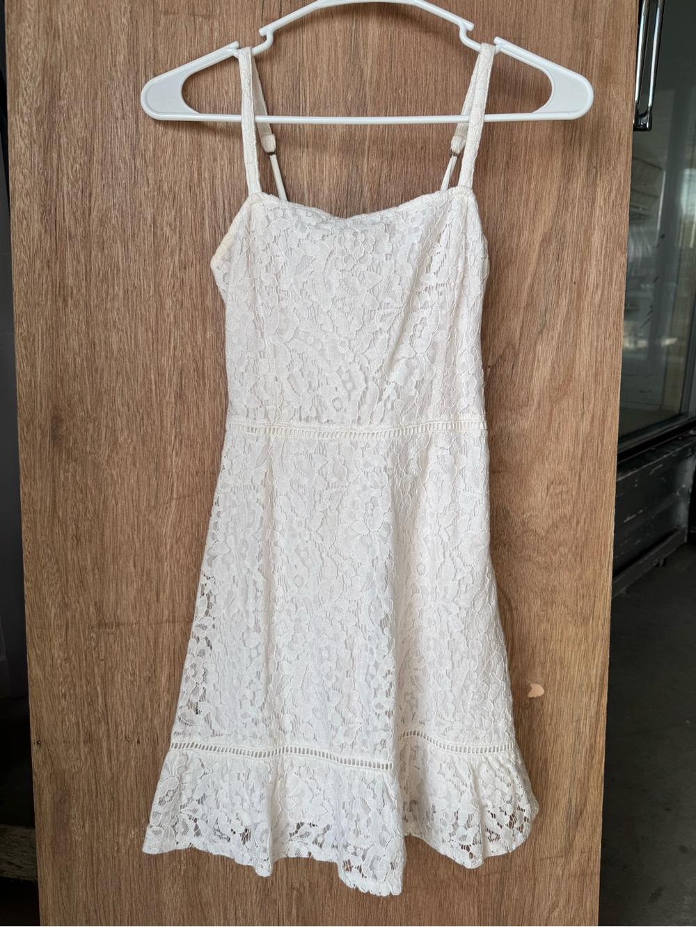 Y2K Hollister White Lace Spaghetti Strap Dress